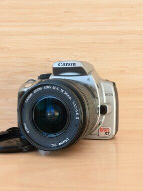 Canon Digital Rebel XT 350D DSLR Camera Silver with EF-S 18-55mm Lens